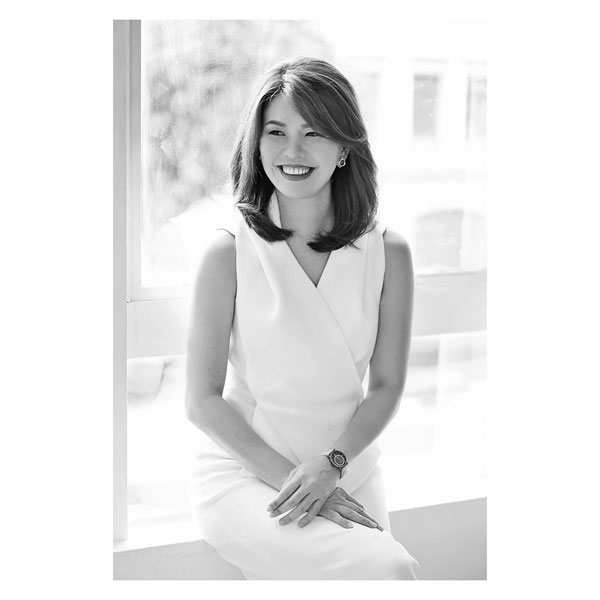 Woman smiling in corporate photography session