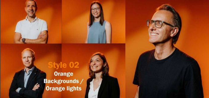 Photography with Orange Background